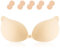 Vtelor Sticky Bra Backless Invisible Stick on Bra Push up Strapless Women's Adhesive Bras Ladies Invisible Strapless Bras Push up Lift & Enhance Cleavage for Backless Dresses, Wedding, Party Beige