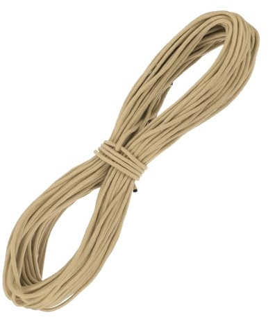 sourcing map Corde utilitaire tressée en polypropylène - 6 mm x 27,5 m - Pour bateau, camping, mât de drapeau, corde à linge, extérieur, kaki