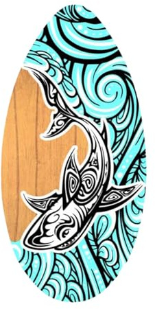 Amagogo Skimboard, Surfbrett Erwachsene, Surfboard Holz, Skimboarding, Stehendes Strandspielzeug, Skimboard für Männer, Frauen, Anfänger, Style D