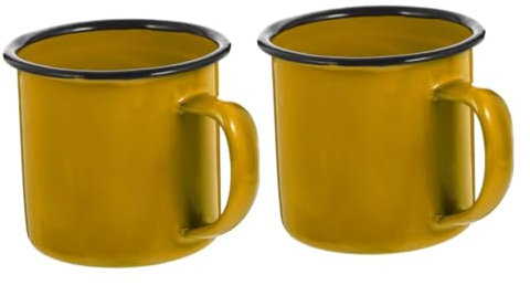 JECOMPRIS 2pezzi Tazze Da Latte Per Uso Domestico Tazze Da Caffè Multifunzione Latte Vintage Accessorio Per Casa Realizzate in Materiale in Ferro Di Design Manico Portatile