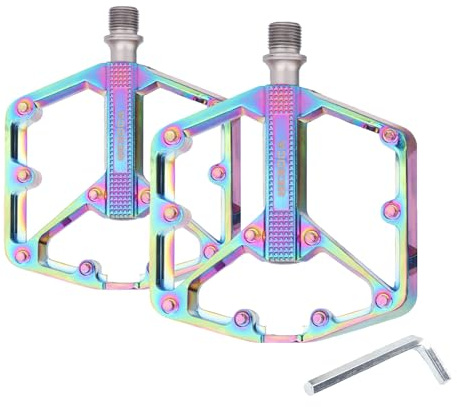 Velxnigt Fahrradpedale aus Aluminium, rutschfest, mit 3 gedichteten Lagern, 9/16 Zoll, geeignet für Mountainbikes, MTB, BMX, E-Bikes, Rennräder
