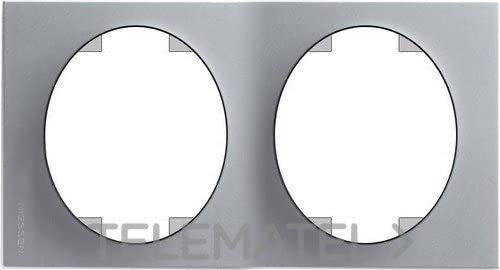 Niessen tacto - Marco 2 elemento vertical tacto plata