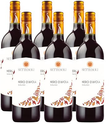 Settesoli Nero d'Avola vegan– Trockener würziger Rotwein aus Sizilien (6 x 0,75L)