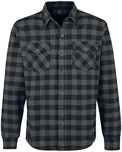 Vintage Industries Harley Shirt Männer Flanellhemd Charcoal/schwarz M