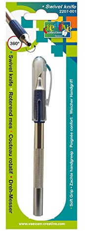 Vaessen Creative Coltello Girevole con Impugnatura Morbida, Metallo, Multicolore, Taglia unica