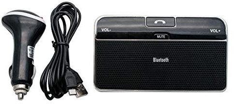 MASO Haut-parleur Bluetooth 4.0 sans fil pour voiture, récepteur de musique, pare-soleil, kit mains libres pour iPhone, iPad, Samsung Galaxy, HTC, LG, Android