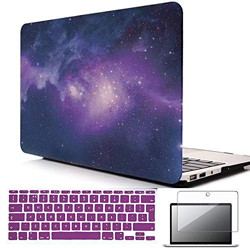 FINDING CASE Bundle 3 In 1 Rubberized Matte Hard Shell Case for MacBook Air 11 inch A1370 / A1465,11.6” Case + UK/EU layout Silicone Keyboard Cover + Screen Protector (universal space 01)