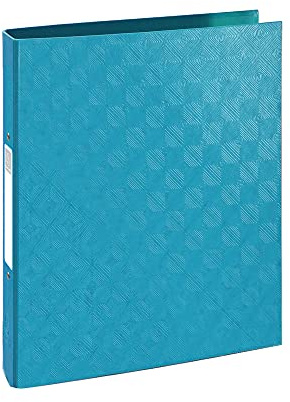 Exacompta 54927E Ringbuch 1928 aus Karton für DIN A4, 2 Ringe, Rücken 40 mm, türkis ideal für Schule und Büro Ringordner Ringbuchordner