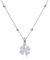 WANDA PLATA Kleeblatt Kette für Damen aus 925 Silber, Vierblättriges Kleeblatt Anhänger Halsband Glücksbringer Reise kette
