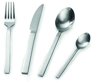 Barazzoni, Set di Posate da Tavola Modello Zaffiria, Versione Satinata, Monoblocco in acciaio inox 18/10, per 6 persone, 24 pezzi