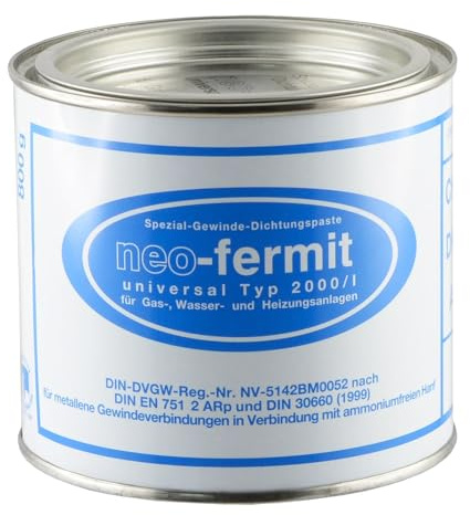 Fittingteile - Dichtungspaste für Hanf- oder Flachseindichtungen neo-fermit (Ausführung: neo-fermit - Inhalt: 800g)