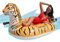 AirMyFun - Flotador hinchable para piscina de tigre gigante, con asas duraderas, para piscina de verano, para exteriores e interiores