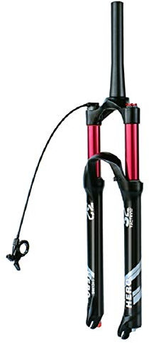 LSRRYD Fourche Avant VTT 26 27,5 29 Fourche Suspension Avant 1-1/8et 1-1/2 QR 9mm avec Réglage du Rebond Voyage 100mm Ultraléger 1640g (Color : Cone RL, Size : 26in)