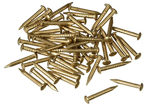 sourcing map Small Tiny Brass Nails 1.5x12mm for DIY Decorative Pictures Wooden Boxes Household Accessories 50pcs