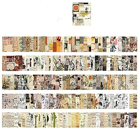 165 Stk 40x50 mm Scrapbooking Papier Deko Vintage Bastelpapier Dekopapier Designpapier Scrapbook Zubehör für Tagebuch Notizbuch DIY Kunst und Handwerk