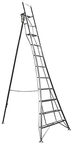 BPS Access Solutions 1 Leg Adjustable Trade Master Tripod Ladder (3.6m, Silver, Aluminium, 18 Steps, 100kg Load Capacity)