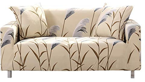 Lamberia Bedruckter Sofabezug Stretch Couchbezug Sofabezug für 4 Kissen Couch mit zwei kostenlosen Kissenbezügen (Reed Flying, Sofa-4-Sitzer)