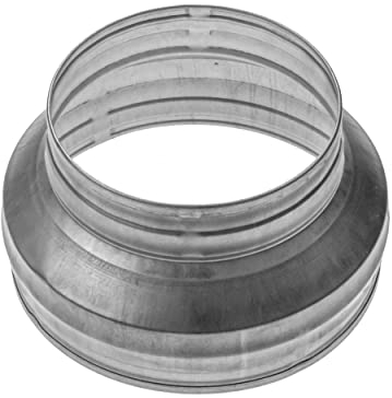 Reductor de conducto de acero galvanizado de 8 a 6 pulgadas, acoplamiento reductor de tubo redondo