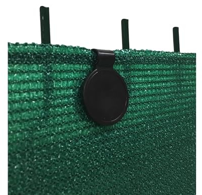 edenvista Befestigungsclips mit UV-Schutz, für Sichtschutz, 90 bis 350 g/m², 200 Stück, Farbe: Schwarz.