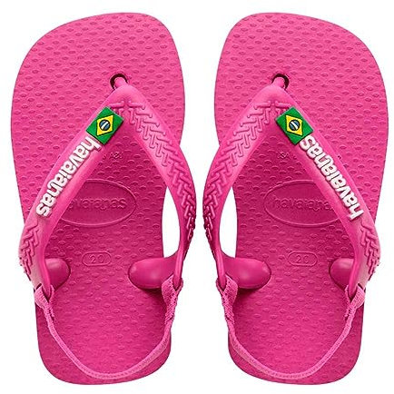Havaianas Baby Brasil Logo II, Infradito Unisex-Bimbi 0-24, Rose Gum Rose Gum, 20 EU