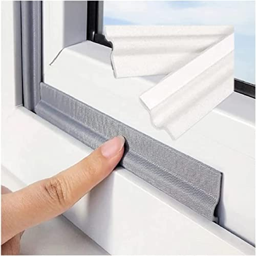 Cuttable Self Adhesive Window Gap Sealing Strip, Windproof Soundproof Door Bottom Seal Tape Dust Stopper, Door Frame Gap Filler for Windows Doors Insulation