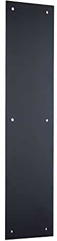 BRINKS Commercial - Commercial 15 Push Door Plate, Matte Black Finish - Rust and Corrosion Resistant Door Plate