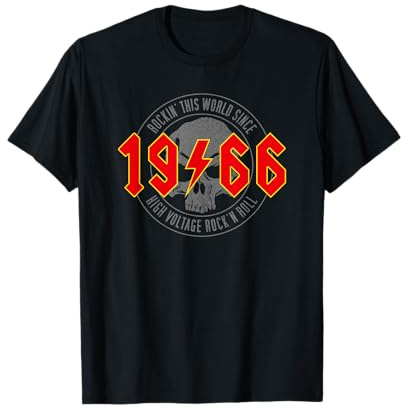 1966 Jahrgang Geburtstag Rock and Roll Heavy Metal T-Shirt
