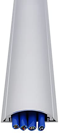Kordelabdeckung Wandkabelabdeckung Aluminium-Legierung, Trittfest Boden Kabelkanal zum Verstecken von Kabeln, für Baby Haustiere Sicherheitsbeständig, Selbstklebend, Gold Schwarz Silber ( Color : Silv