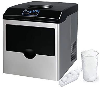 Machine à glaçons Machine à glaçons Portable Machine à glaçons électrique Automatique avec Pelle à Glace pour dortoir étudiant Maison Cuisine Bars Café Thé Boutiques | 12 Glace/8-12 Min
