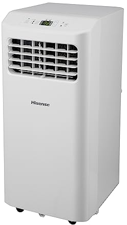 Hisense, APC09KV, Climatizzatore Portatile,9000BTU/h, 2,6kW, 25㎡,Deumidificazione,65dB,LED Display,Timer 24h, Telecomando[Classe energetica A]