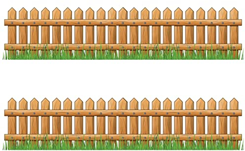 Orange Trading Dartmouth LTD A4 Edible Decor Icing Sheet Wooden Picket Fence Border Edible Cake Topper Decoration