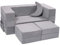 Elftopia Modulares Sofa für Kinder, Schaumstoff-Sessel für Kleinkinder, ausziehbares Plüschsofa-Set für Kinder, klappbares Schlafsofa (Grau)