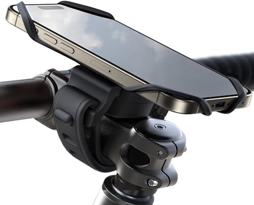JOYROOM Porta Cellulare Bici 2024 【Assorbimento Degli urti in Silicone】 Ruotabile a 360° Supporto Telefono Moto per Bici da Strada, E-scooter per iPhone 15 14 13, Samsung Smartphone 4.0-7.2 Pollici