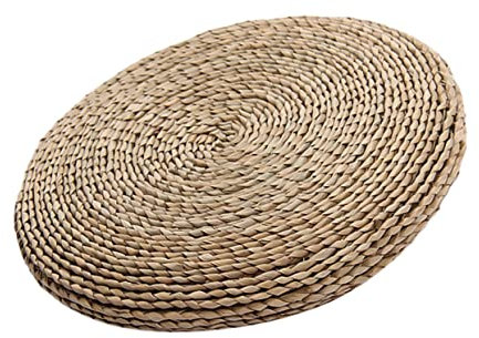 PRETYZOOM 1stk Sofa-rückenkissen Japanisches Tatami-Kissen Yogakissen Outdoor-sitzpolster Kissen Für Couch Bänke Für Draußen Gestrickte Bodenmatte Hand- Fußbank Natürlich