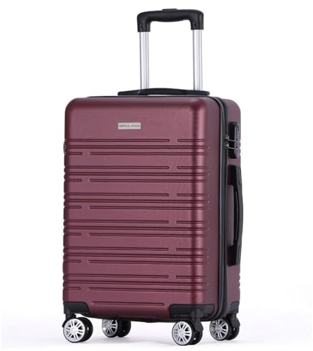 VERTICAL STUDIO 20 Handgepäck Koffer, abschließbarer Hartschalen-Trolley. Reisegepäck, Bordgepäck (H×B×T): 54 cm × 38 cm × 21 cm, für Flugzeugreisen (Halmstad dunkelrot)