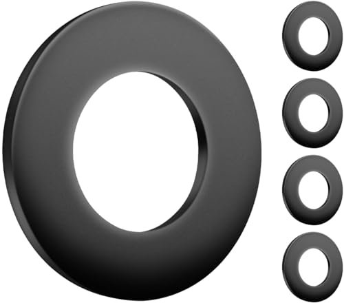 BOUMVID Rondelle Piatte M20 x 37 mm, 5 Pezzi Rondelle O Ring Nero, Rondella di Rotonda Distanziatore, Acciaio al Carbonio Rondella Metallo Distanziali per Riparazioni a Casa Viti Filettate