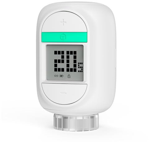Winees Smart Radiator Thermostat with Schedule, Remote/Voice Control, Heating Thermostat Compatible with App, Alexa & Google Assistant (S2 SubG Hub Required)