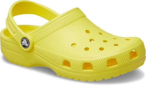 Crocs Unisex-Child Classic Clogs, Kids and Toddler Slip On Shoes, Cyber Yellow, 6 UK Child