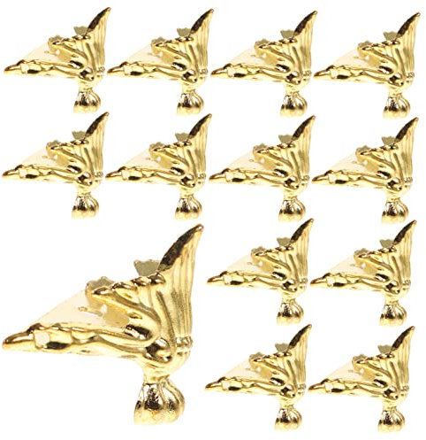 IWOWHERO 20stücke Antike Zinklegierung Schmuckkästchenbeine Mit Schrauben Für Holzkisten Eckschutz Möbelbein Möbeleckenschutz Vintage Kisteneckenschutz Декоive Holzkistenbeine