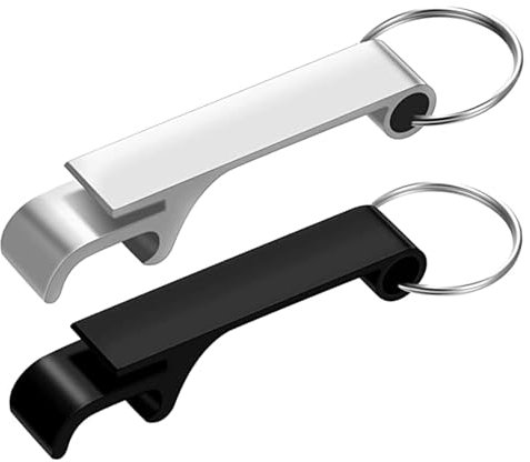 2Pcs Bottle Opener Keyring, Bottle Opener Keychain Beer Openers Mini Key Ring Bottle Openers for Home Pub Bartenders Bar,Christmas Birthday Gifts for Men Dad