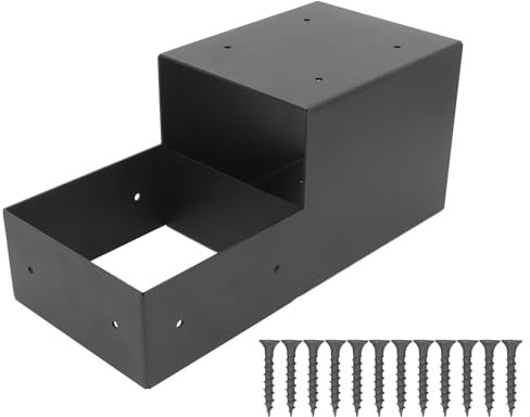 WOHPNLE Supports de pergola, Supports de pergola Double Couche galvanisés, matériel de menuiserie, kit de pergola pour pergola en Bois, tonnelle, véranda, abri de Voiture