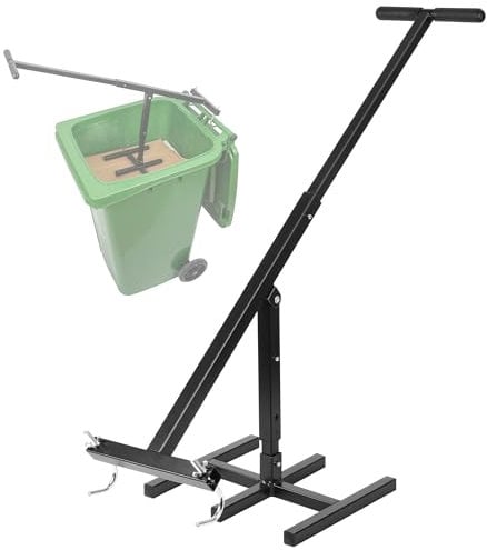 TIEXITOR Manual Trash Compactor - Hand-held Garbage Compressor for Trash and Recycling Bin, 120L-660L Wheelie Bins Compactor for Home Kitchen Restaurant