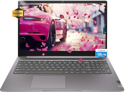 Lenovo IdeaPad 3i Chromebook Laptop 15.6 inch FHD Large Screen - 4GB RAM - 192GB Storage - Google Chromebook Kids School Student - HDMI - 2024 -Wi-Fi 6 - Long Battery Life