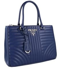Prada Damen Blau Leder Schultertasche 1BA863