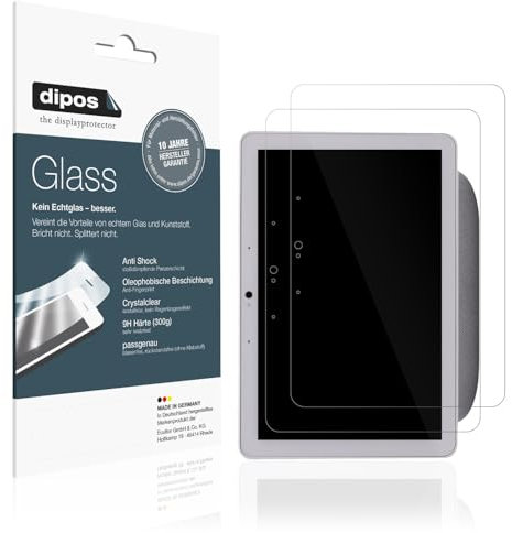 dipos I 2x Screen Protector compatible with Google Nest Hub Max 3. Gen Flexible Glass 9H Display Protection