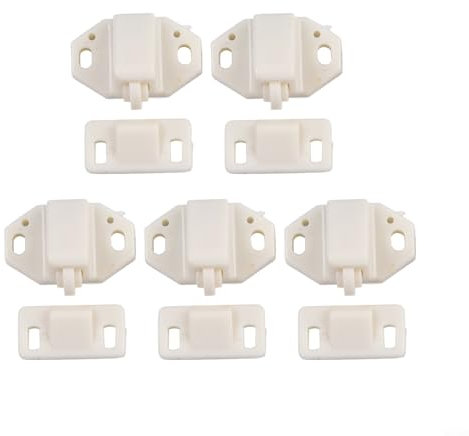 Confezione da 5 chiusure a rullo per ante dell'armadio con struttura robusta in materiale ABS con hardware di installazione rapida
