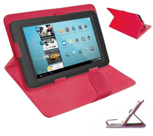 Universal Case for All 10 inch Tablet,Cover for 10.1 inch Tab, Travel Portable Protective Folio Leather Stand Shell for All Kinds of 9.6-10.5 inch Android/iOS/Windows Tablet (Red)
