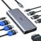 Docking Station USB C Dual Monitor 2 HDMI, 9 in 1 Laptop Docking Station with Two HDMI+ DP 8K+VGA+4 USB+PD, USB-C Hub Multiport Adapter for HP/Thinkpad/Surface