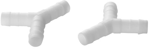 Multibros Lot de 2 raccords de tuyau en Y de 12 mm - Certifié DVGW W270 / KTW A - PP adapté à l'eau potable - Résistant à la température jusqu'à 90 °C - Raccord de tuyau en plastique
