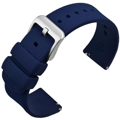 ANNEFIT Bracelet de Montre en Silicone pour Homme Femme, Bande de Remplacement en Dégagement Rapide, 14mm 16mm 17mm 18mm 19mm 20mm 21mm 22mm 24mm